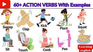 Action verbs in English with sentences | English Vocabulary | Daily English | Learning Action Verbs