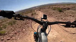 My first run down Reaper, a double black diamond downhill trail at Bootleg Canyon, Boulder City, NV