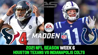 NFL 2021 Season - Week 6 - Houston Texans vs Indianapolis Colts - 4K - AllSportsStation