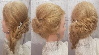 Выпускного вечера прически. Как сделать волосы на свадьбу. Видео-урок обучение прически на бок хвост