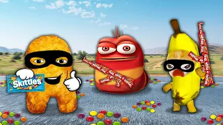 Oi Oi Oi Red Larva & Gegagedigedagedago Blud wants some NEW Skittles | Skittles Meme