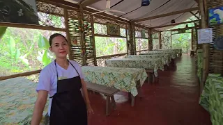 the CACAOYAN FOREST PARK restaurant in sabang puerto princesa near daluyon resort.