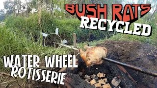 Paddle Wheel Rotisserie | Bushcraft | Recyclecraft DIY | water wheel rotisserie | river cooking