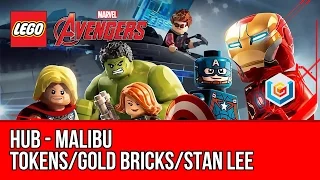 LEGO Marvel's Avengers Malibu Hub Collectibles - Character Tokens/Gold Bricks/Stan Lee