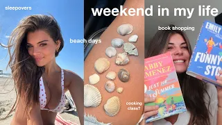 spend the weekend with me — book shopping, beach days, & sleepovers