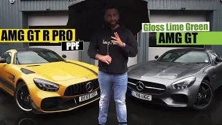 Mercedes AMG GT R Pro PPF vs AMG GT Lime Green Wrap