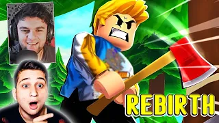 Rebirth გავაკეთეტ და ეს მოხდა! Timber Roblox Geo Zaxid და Ubralod Noobi