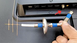 How to Make the Strongest Antenna in the World! Connect to TV and Watch All Channels!