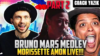 YAZIK reacts to Morissette Amon - Bruno Mars Medley | PART 2