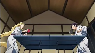 Noragami Aragoto Funny Moments - Yato And Bishamon Playing Ping Pong.