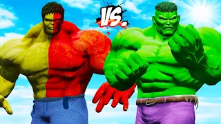 RED GREEN HULK vs BIG HULK - EPIC SUPERHEROES BATTLE