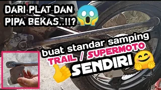 cara membuat standar samping | standar samping motor trail