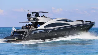 Haulover Beach Inlet - Compilation of Yachts at famous Haulover Beach on  Saturday. 4k