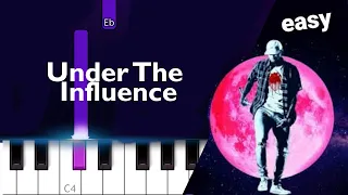 Chris Brown - Under The Influence ~  EASY PIANO TUTORIAL