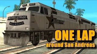Jak szybko przejedziemy całe okrążenie dookoła San Andreas pociągiem?