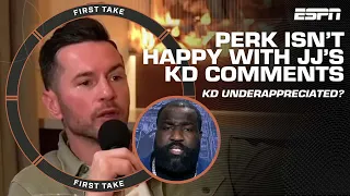 JJ Redick says KD is underappreciated 👀 Perk says he has LOST HIS DAMN MIND! 🗣️ | First Take