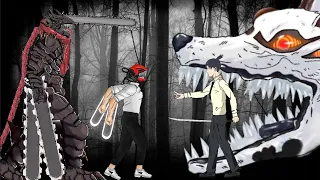 Denji, Devil Chainsaw Man vs Aki Hayakawa, Kon - Drawing Cartoon 2