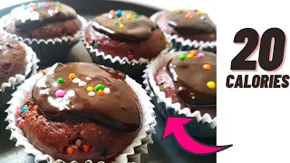 Only 20 calorie Fat Free low calorie high volume cupcakes-healthy soft and fluffy cupcake recipe