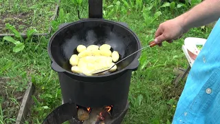 Картошка с мясом в казане.  Самый вкусный рецепт