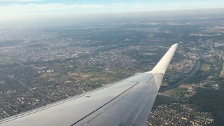 Landing at Paris Charles de Gaulle (CDG) Airport with city views Flybe 3121