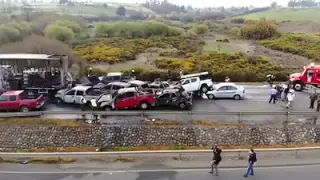 Impresionante accidente fatal múltiple en Chile