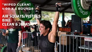 "Wiped Clean" CrossFit WOD | Air Squats/Pistols + Bike + Clean & Jerks