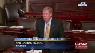 Senator Isakson pays tribute to Vice President Joe Biden