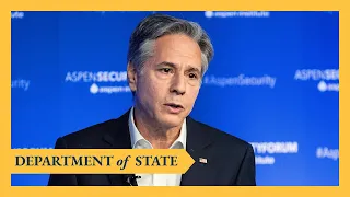 Secretary Blinken participates in a fireside chat at the Aspen Security Forum