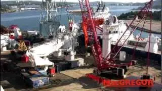 Mammoet Demag cc2800-1 crawler crane at MacGREGOR Kristiansad Norway