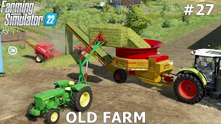 FS 22 | OLD FARM |Bale crusher. Small square bales of hay. Bale storage. | Timelapse #27