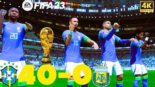 FIFA 23 - Brazil 40 - 0  Argentina - FIFA World Cup Final Qatar | PS5™ [4K ] Next Gen