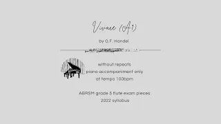 Vivace (A1) | ABRSM Grade 5 Flute 2022 | without repeats | piano accompaniment | at tempo 100bpm