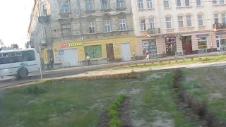 On a tram in Lviv, Ukraine