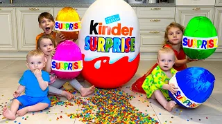 Five Kids Unusual Eggs Song + more Children's Songs and Videos