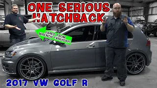 One Serious 2017 VW Golf R Hatchback in the CAR WIZARD's shop. Featuring Jared from Wrench Everyday