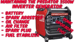 PREDATOR 3500 GENERATOR MAINTENANCE SERVICE - BATTERY, ARRESTOR, SPARK PLUG, OIL CHANGE, AIR FILTER