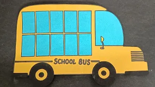 DIY School Bus / How to make School Bus with Paper / how to draw school bus