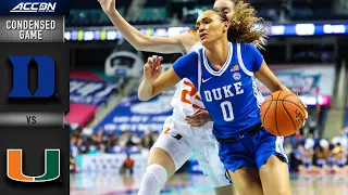 Duke vs. Miami Condensed Game | ACC Women’s Basketball (2021-22)