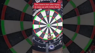 Camera man trying to keep up with Callan Rydz throw #darts #funny
