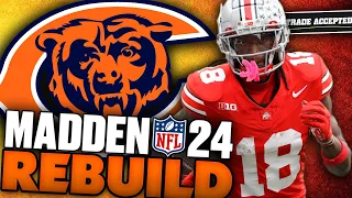 The Bears Trade Pick 1 But Still Draft Marvin Harrison Jr! Madden 24 Chicago Bears Rebuild!