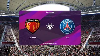 PES 2020 - Le mans FC vs PSG - Coupe de la ligue - 18/12/2019