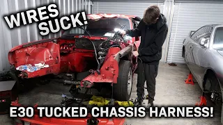 TUCKING The E30'S Chassis Wiring Harness!