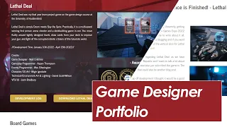 What RECRUITERS want in a Game Design Portfolio