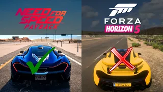 Need For Speed Payback vs Forza Horizon 5 - McLaren P1 -  Sound & Speed Comparison