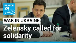 War in Ukraine: Zelensky calls on citizens to join war effort • FRANCE 24 English