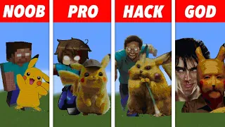 NOOB VS PRO VS HACKER Minecraft Pixel art✨Pikachu & Herobrine