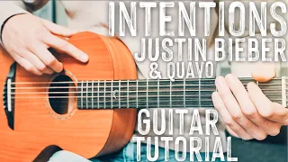 Intentions Justin Bieber Guitar Tutorial // Intentions Guitar // Guitar Lesson #768