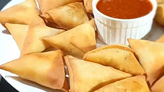 How To Make Crispy-Crunchy-Tasty Samosas For  Beginners-Triangle Samosas