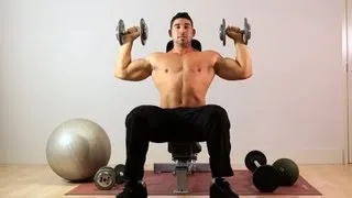 How to Do Seated Overhead Dumbbell Press | Arm Workout