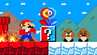 Mario Bros. But When Everything Mario Touches Turns To LAVA and BURNS!... | Game Animation